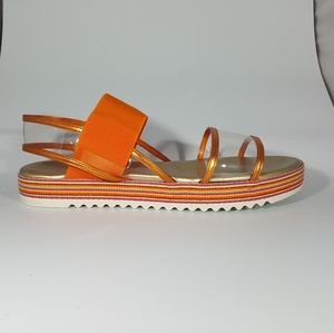 NR Rapisardi Orange Vinyl and Elastic Wedge